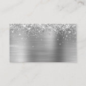 Glittery Silver Foil Blank Plaatskaartje (Voorkant)