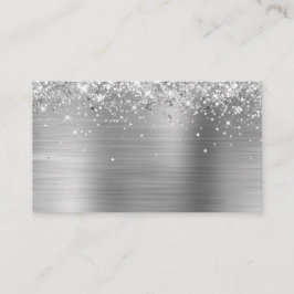 Glittery Silver Foil Blank Plaatskaartje