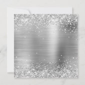 Glittery Silver Foil Elegant Wedding Kaart (Achterkant)
