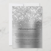 Glittery Silver Foil Family Reunion Save The Date (Achterkant)