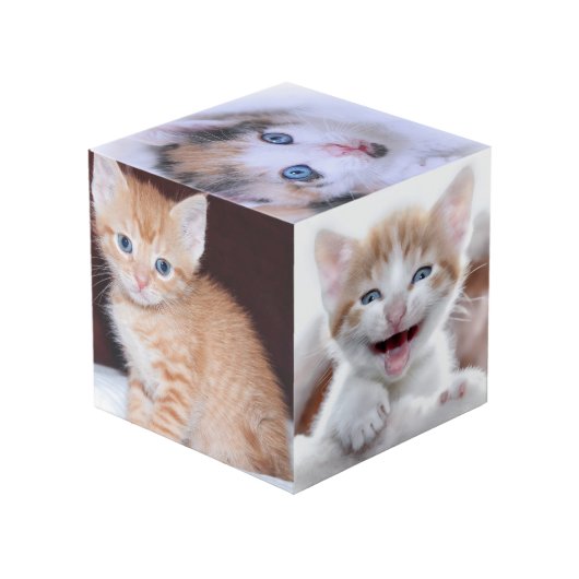 Glittery Silver Foil Fancy Monogram Kubus (Achter hoekig)