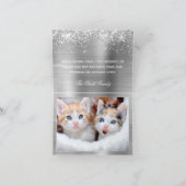 Glittery Silver Foil Foto voor de eerste kerst Feestdagen Kaart (Binnen)