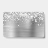 Glittery Silver Foil Logo en foto Badge (Achterkant)