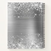 Glittery Silver Foil Mis XV Anos Guest Notitieboek (Achterkant)