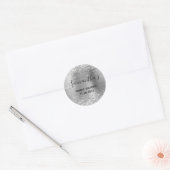 Glittery Silver Foil Sweet Sixteen Ronde Sticker (Envelop)