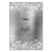 Glittery Silver Foil Wedding Kaart (Voorkant)