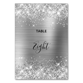 Glittery Silver Foil Wedding Kaart