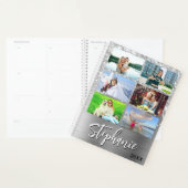 Glittery Silver Glam 14 Photo Collage Planner (Display)