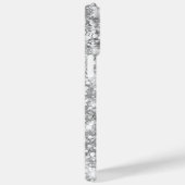 Glittery Silver Glam Modern Girly Signature Case-Mate iPhone Case (Achterkant / Rechts)