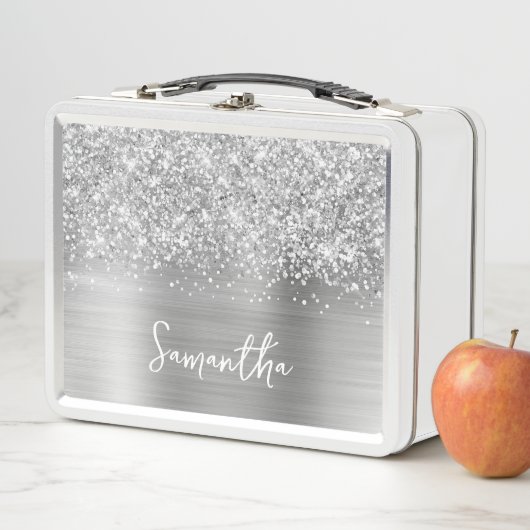 Glittery Silver Glam Name (In situ)