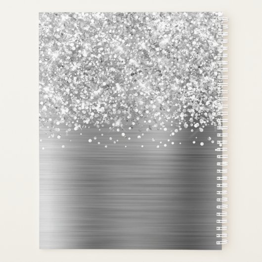 Glittery Silver Glam Planner (Achterkant)