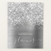 Glittery Silver Glam Planner (Voorkant)