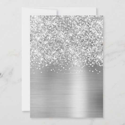 Glittery Silver Leopard 40 en Fabulous Kaart (Achterkant)