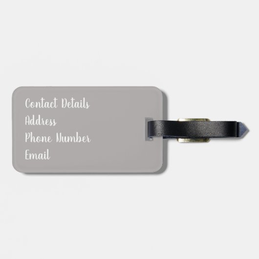 Glittery Silver New Zealand Kiwi Persoonlijke naam Bagagelabel (Achterkant horizontaal)