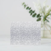 Glittery Silver Ombre Briefkaart (Staand voorkant)
