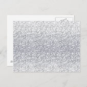 Glittery Silver Ombre Briefkaart (Voorkant / Achterkant)