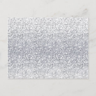 Glittery Silver Ombre Briefkaart