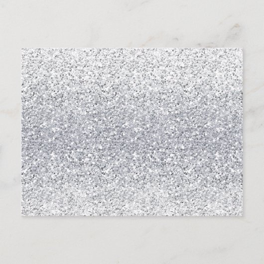 Glittery Silver Ombre Briefkaart (Voorkant)