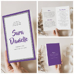 Glittery Silver Paarse Bat Mitzvah Gevouwen Progra Flyer<br><div class="desc">U zult genieten van het papier dat voor dit programma wordt gebruikt - het is veel zwaarder dan kopieerpapier en is perfect voor uw wegwerpprogramma's. Gebruik de sjabloon om uw gegevens in te vullen. Het Ontwerpgereedschap kan worden gebruikt om het lettertype (grootte, stijl, kleur) te wijzigen en meer tekstregels toe...</div>