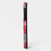 Glittery Silver Red festive sneeuwvlokpatroon Case-Mate iPhone Case (Achterkant/links)