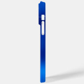 Glittery Silver Royal Blue Glam Curly Signature Case-Mate iPhone Case (Achterkant / Links)