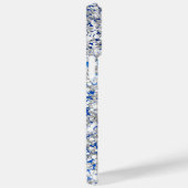 Glittery Silver Royal Blue Glam Curly Signature Case-Mate iPhone Case (Achterkant / Rechts)