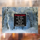 Glittery Snow Winter Wonderland - Tijdschema Raamsticker (Vel 2)