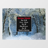 Glittery Snow Winter Wonderland - Tijdschema Raamsticker (Vel)
