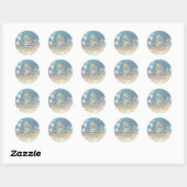 Glittery sparkle gouden cupcake chef bakkerij ronde sticker (Vel)