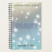 Glittery sparkle ombre-haarboek planner (Voorkant)