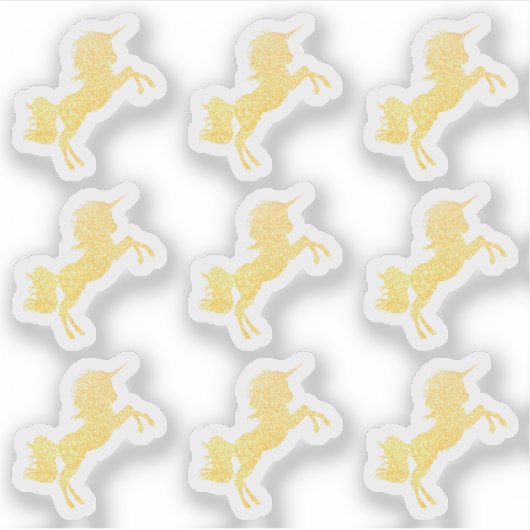 Glittery Sparkle Unicorn - Magical Sparkle Party Sticker (Voorkant)
