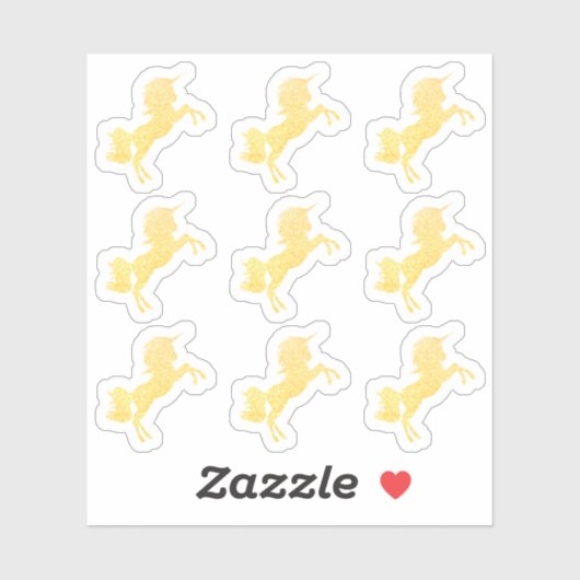 Glittery Sparkle Unicorn - Magical Sparkle Party Sticker (Vel)