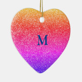 Glittery Sprinkles kerstmonogram Initiaal 2019 Keramisch Ornament (Rechts)