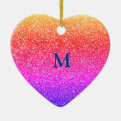 Glittery Sprinkles kerstmonogram Initiaal 2019 Keramisch Ornament (Voorkant)