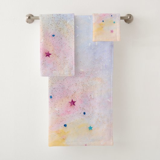 glittery-star badhanddoekset bad handdoek (Insitu)