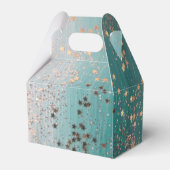 Glittery Stardust op Blue Blauwgroen Bedankdoosjes (Achterkant)