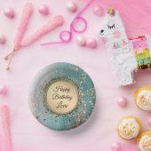 Glittery Stardust op Blue Gepersonaliseerde Verjaa Papieren Kommen (Feest)