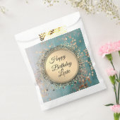 Glittery Stardust op Blue Verjaardag Gepersonalise Bedankzakje (Gezegeld)