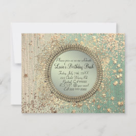 Glittery Stardust over Green Blauwgroen Aankondiging