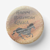 Glittery Starry Eenhoorn Verjaardag gepersonalisee Papieren Kommen (Voorkant)