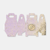 Glittery Starry Lavender Favor Box Bedankdoosjes (Uitgevouwen)