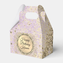 Glittery Starry Lavender Favor Box Bedankdoosjes