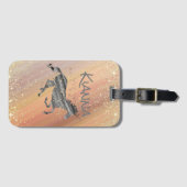 Glittery Starry Unicorn Bagagelabel (Voorkant (horizontaal))