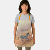 Glittery Starry Unicorn gepersonaliseerd Schort (Insitu)