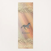 Glittery Starry Unicorn gepersonaliseerd Yogamat (Voorkant)