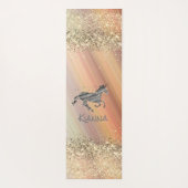Glittery Starry Unicorn gepersonaliseerd Yogamat (Achterkant)