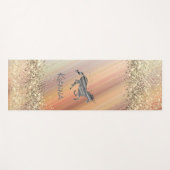 Glittery Starry Unicorn gepersonaliseerd Yogamat (Voorkant (horizontaal))