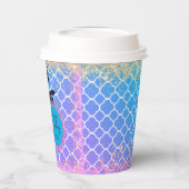 Glittery Starry Whimsical Eenhoorn Verjaardag Cust Papieren Bekers (Links)