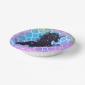 Glittery Starry Whimsical Eenhoorn Verjaardag Cust Papieren Kommen (Gebogen)