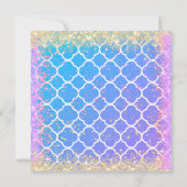 Glittery Starry Whimsical Unicorn Birthday Kaart (Achterkant)